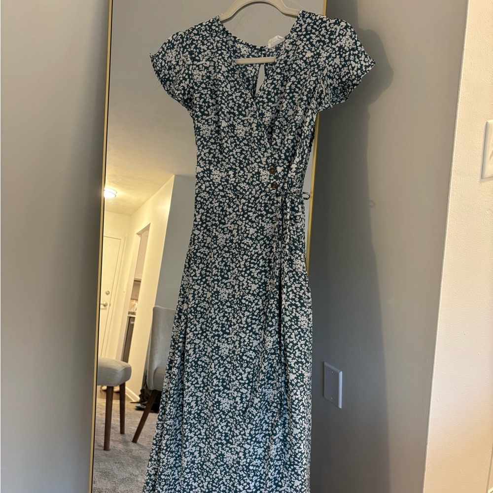 Floral Green Dress